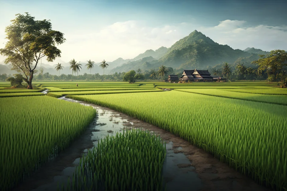 Rice field thailand