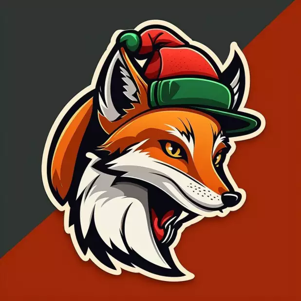 Happy fox christmas hat 1