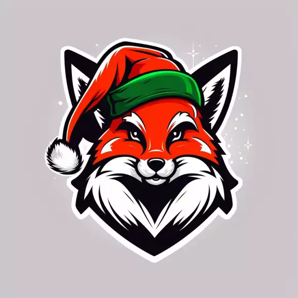 Happy fox christmas hat 4