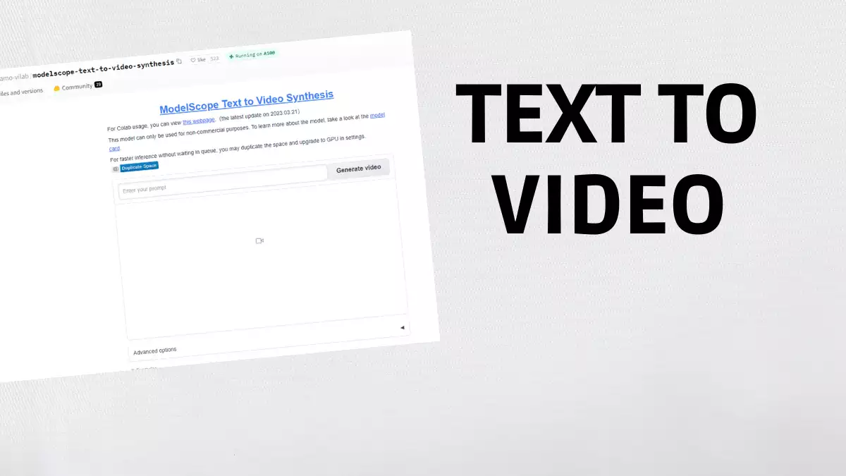 Text to video